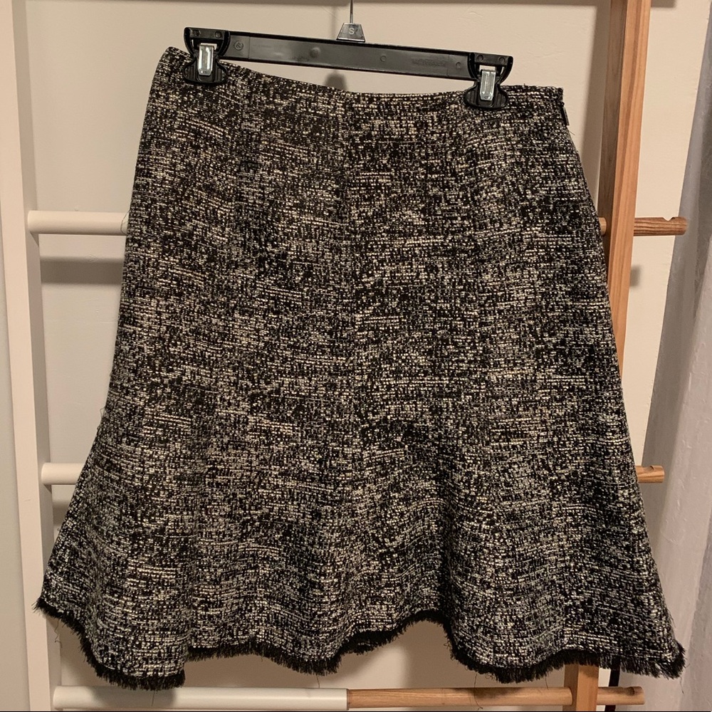 Karl Lagerfeld black/white tweed fit & flare skirt